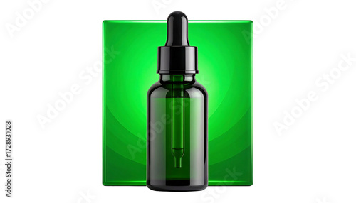 Green dropper bottle with box product shot.