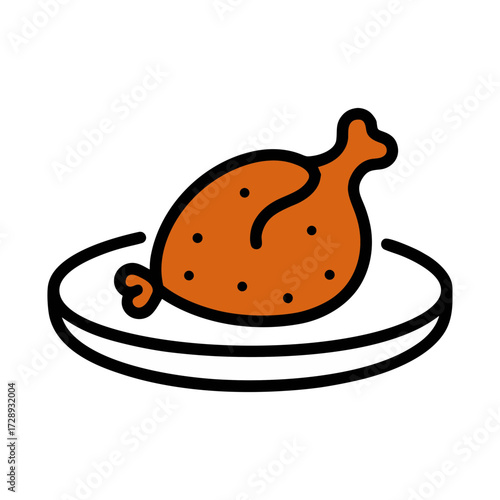 vector illustration of a chicken