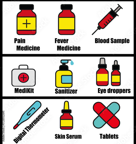set of medical icons