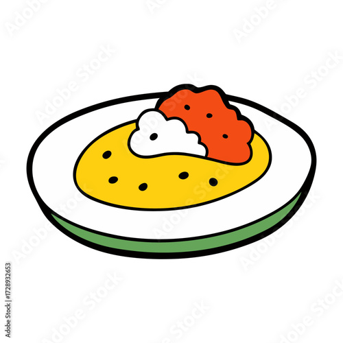 omelette rice with cheese 