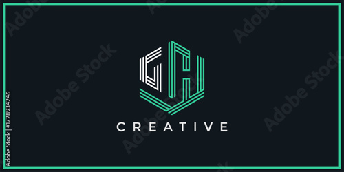 GH Hexagon Logo Design