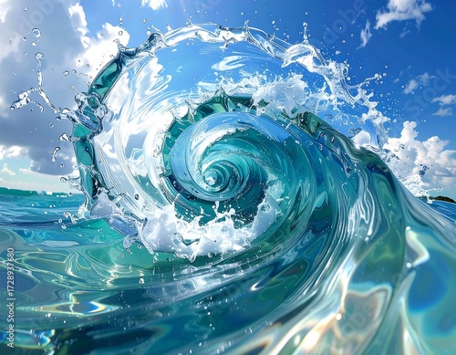Fototapeta Naklejka Na Ścianę i Meble -  Spiral wave splash