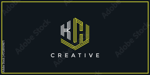 KH Hexagon Logo Design