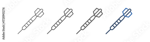 
outline icon set dart with arrow design