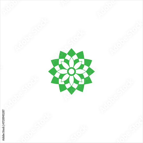 Minimalist circular mandala design with central motif