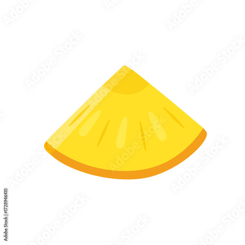 Quarter wedge of tropical pineapple fruit