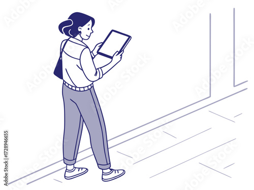 Mockup woman hand holding using smart tablet with white blank screen, mobile app, advertising, online marketing, banner, business, technology, people contact, empty space, copy space. High quality