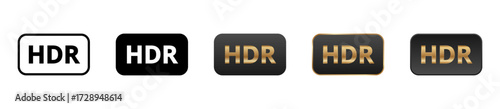 Explore a diverse range of HDR logo styles that vividly showcase high dynamic range technology within media production