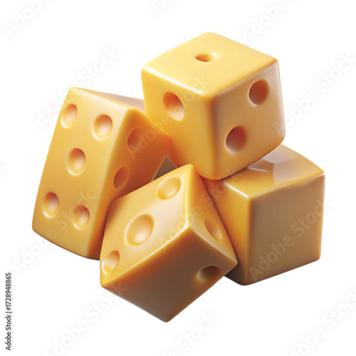 cheese on a white background