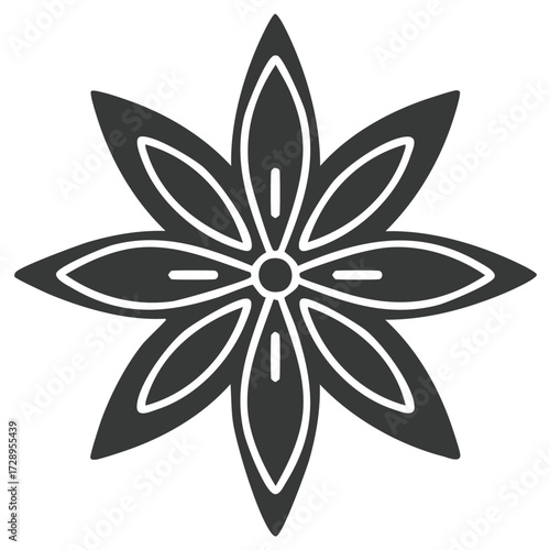 Star anise spice vector illustration isolated on white background