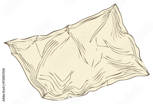 Crinkled Fabric Texture Illustration