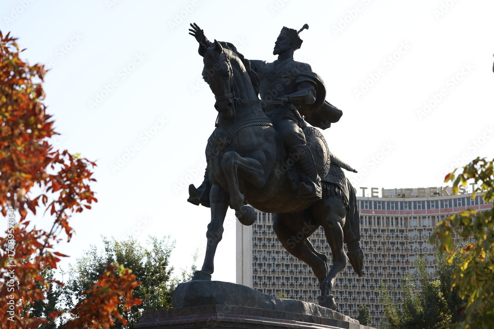 Obraz premium Equestrian Statue of Amir Timur in Tashkent