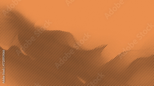 Diagonal halftone lines over abstract atmospheric cloud texture background.