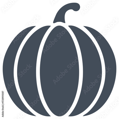 Minimalist Pumpkin Icon Vector Illustration for Halloween Autumn Thanksgiving