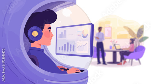 Strategic Clarity & Innovation: Flat Design for Unveiling Core Business Insights