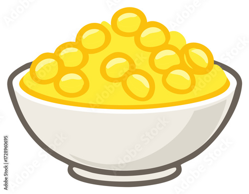 Bowl Full of Yellow Caviar or Fish Eggs Culinary Delight Gourmet Food