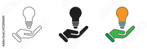 Electricity care icon set. Simple element illustration. Electricity care vector icon.