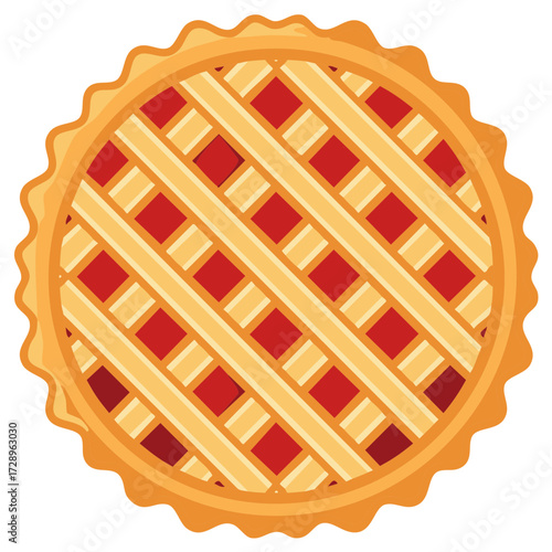 Delicious Lattice Top Berry Pie with Golden Crust