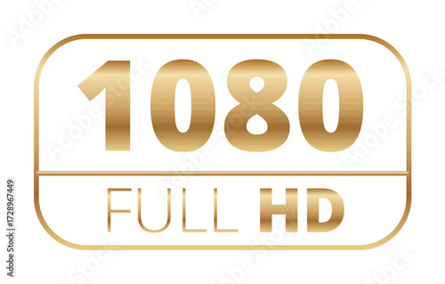 1080 full hd golden logo for high-definition display quality.