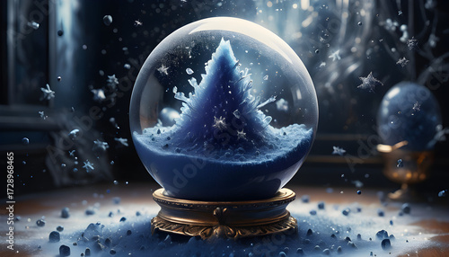 A cosmic scale hanging in the void—golden joy radiates as solar flares, indigo sorrow pools as black oceans, silver silence glows as frozen starlight. 