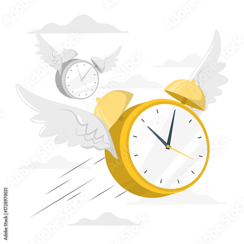 time flies Disproportionate Illustrations

