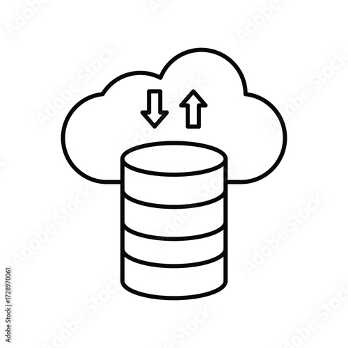 Big Data thinline icon , vector, pixel perfect, illustrator file 
