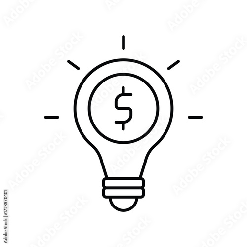 Business Idea thinline icon , vector, pixel perfect, illustrator file 
