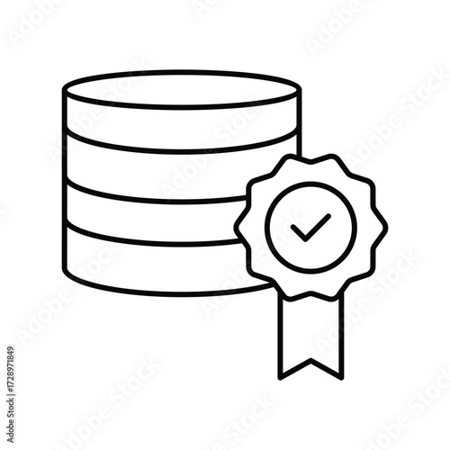 Data Quality thinline icon , vector, pixel perfect, illustrator file 
