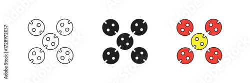 Electrical socket vector icon. Simple element illustration. Electrical socket icon