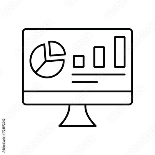 Data Visualization thinline icon , vector, pixel perfect, illustrator file 
