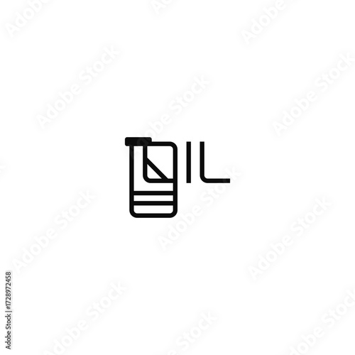 Engine oil canister letters logo.