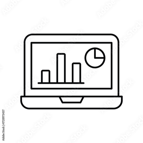 Statistics thinline icon , vector, pixel perfect, illustrator file 
