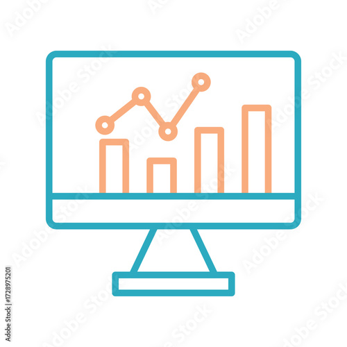 Analysis Outline bold Vector Icon which can be easily modified or Edited 
