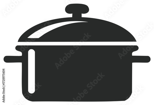 Cooking Pot Illustration with Lid for Recipes and Kitchen Themes