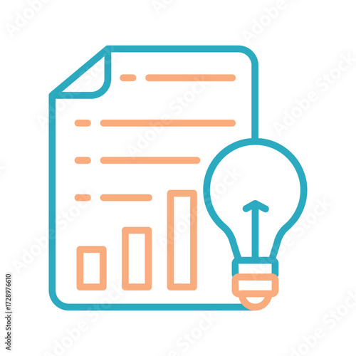 Data Driven Outline bold Vector Icon which can be easily modified or Edited 

