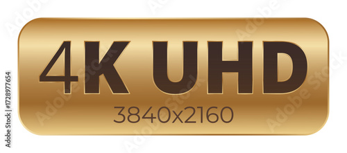 4k uhd resolution symbol with 3840x2160 dimensions.