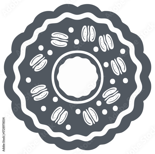 Cell diagram showcasing cell structure with organelles in round frame