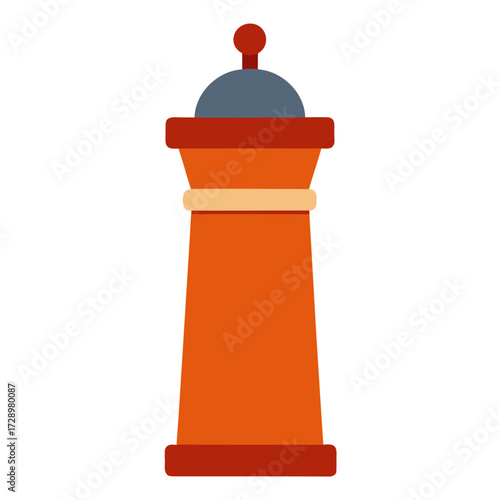 red lighthouse isolated
