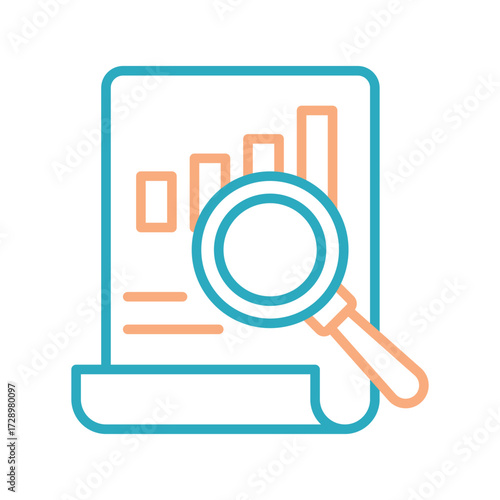 Data Research Outline bold Vector Icon which can be easily modified or Edited 
