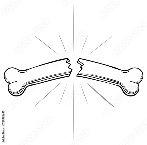 Broken Bone Symbol, Illustration
