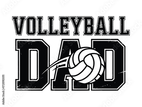 Volleyball Dad Bold Varsity Graphic