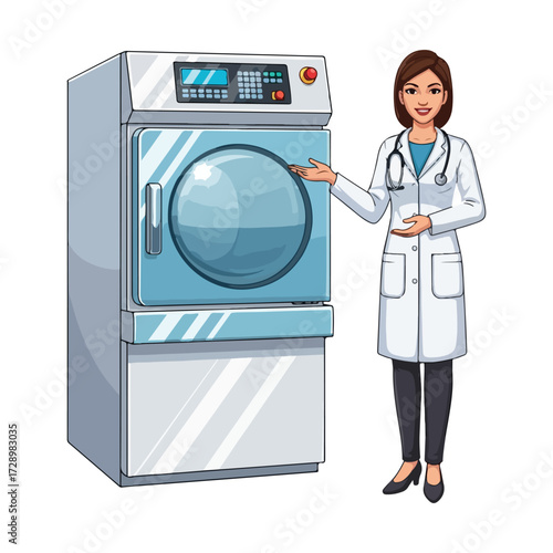 Medical sterilizer equipment isolated on transparent background - Medical Equipment Vector Icon
