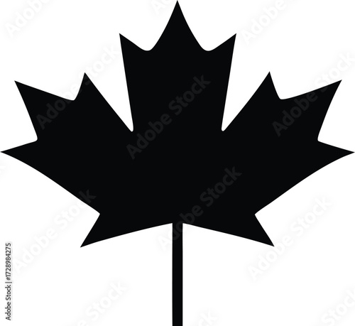 canadian flag icon silhouette vector illustration
