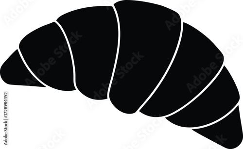 croissant silhouette vector