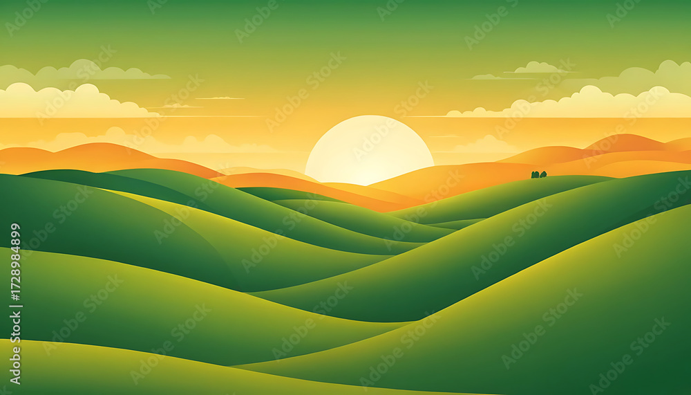 Obraz premium Landscape Illustration 122