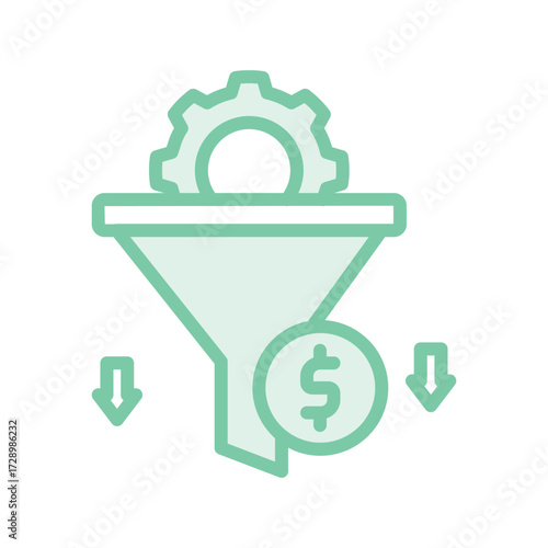 Conversion Rate duotone line icon , vector, pixel perfect, illustrator file 
