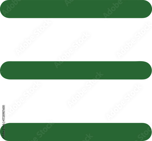 Three parallel green lines on the surface. The lines are simple design elements. 