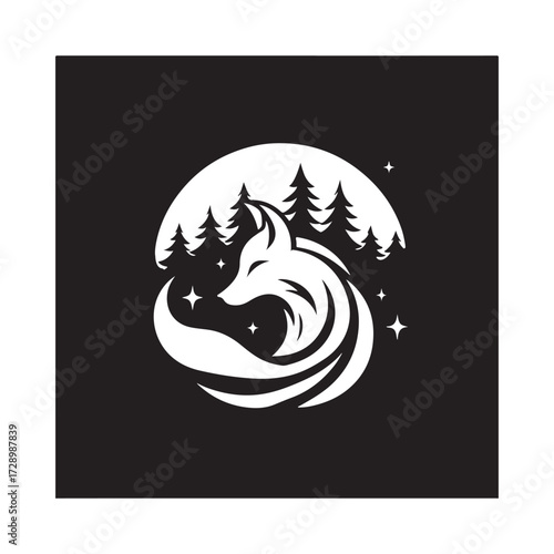 silver veil fox vector silhouette clip art drawing icons collections