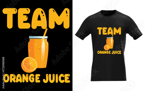 Juicy and fun orange team apparel design with fresh citrus elements
