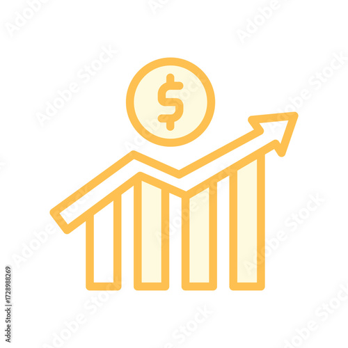 Finance Analysis duotone line icon , vector, pixel perfect, illustrator file 
